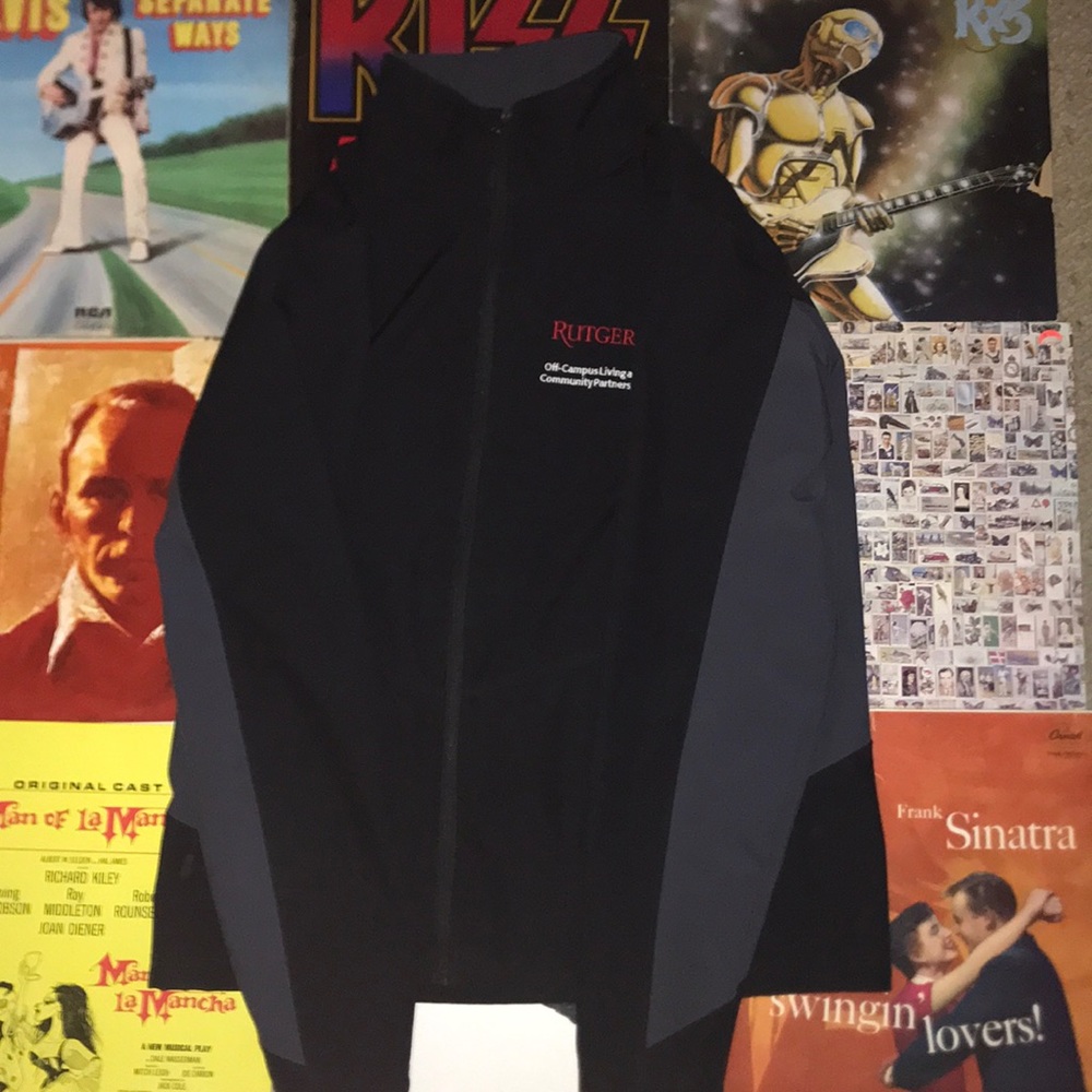 Rutgers thick rain jacket